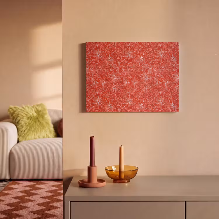 Bloemen - Patroon - Rood PET vilt klein 837 -sfeer1