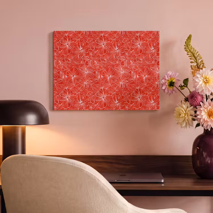 Bloemen - Patroon - Rood PET vilt klein 837 -sfeer3