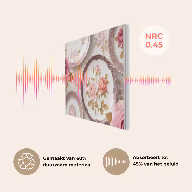 Bloemen - Patroon - Vintage - Roze - Decoratie PET vilt klein -USP_NL