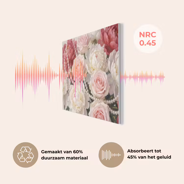 Bloemen - Parels - Romantiek - Klassiek - Roze PET vilt klein -USP_NL