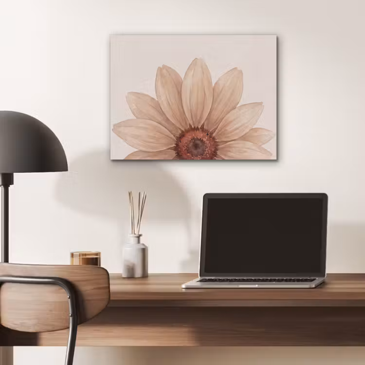 Bloemen - Bloemblad - Natuur - Aquarel - Beige PET vilt klein -sfeer5