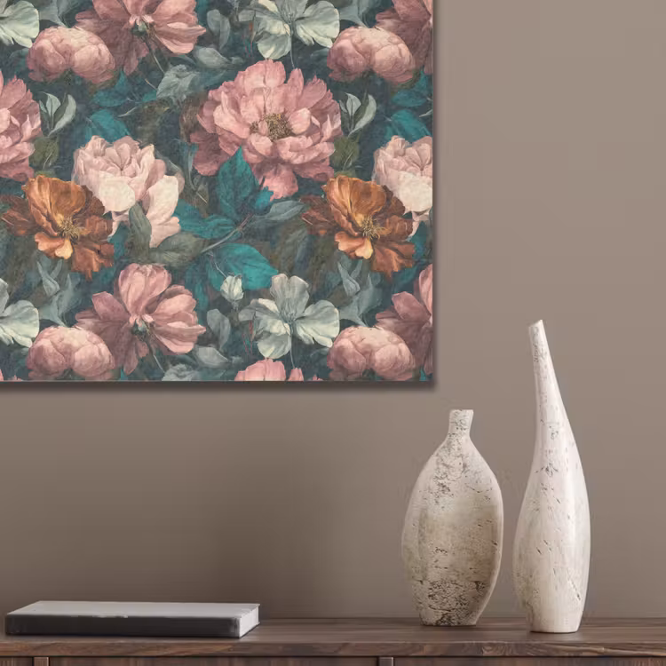 Bloemen - Schilderachtig - Patroon - Roze PET vilt klein 837 -sfeer6_closeup