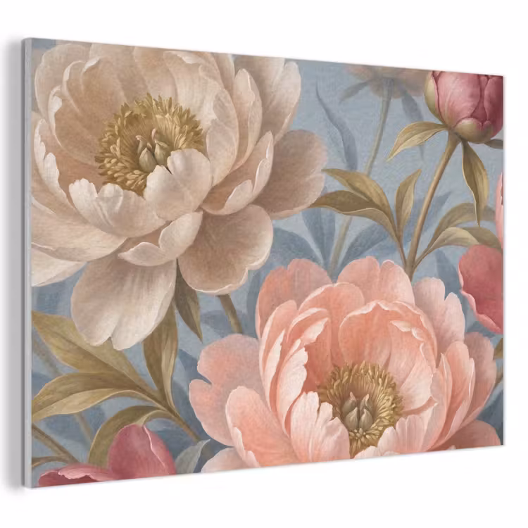 Bloemen - Roze - Beige - Modern - Natuur PET vilt klein -3d