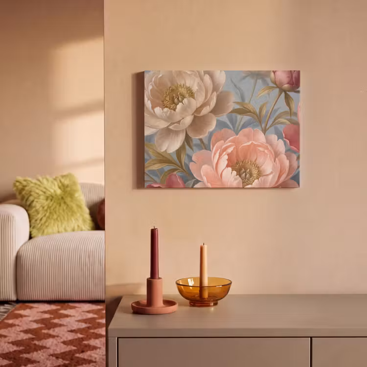 Bloemen - Roze - Beige - Modern - Natuur PET vilt klein -sfeer1
