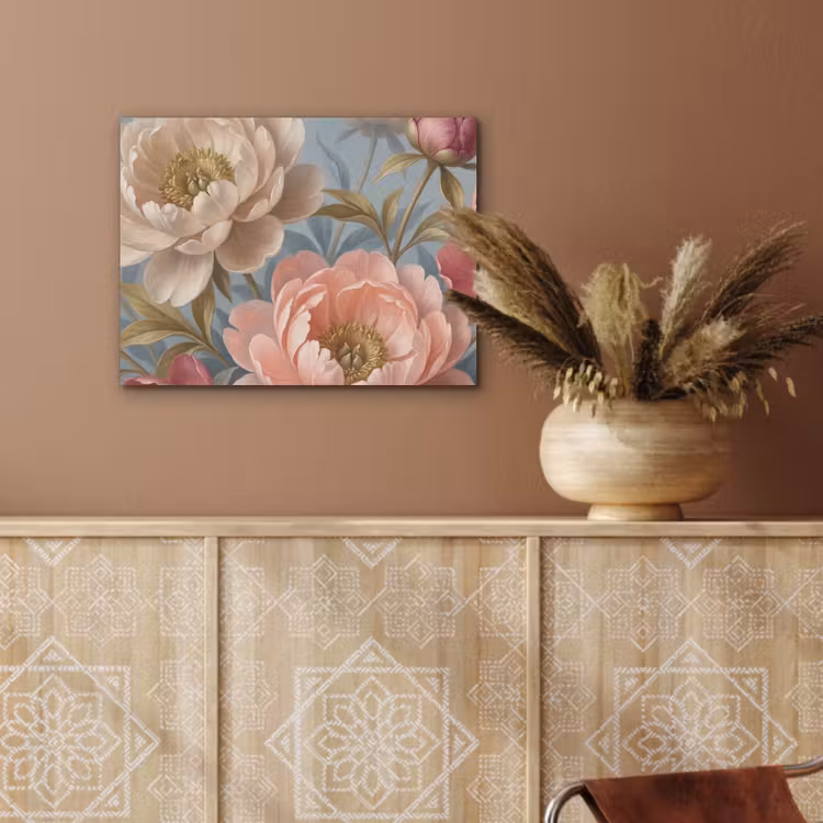 Bloemen - Roze - Beige - Modern - Natuur PET vilt klein -sfeer4