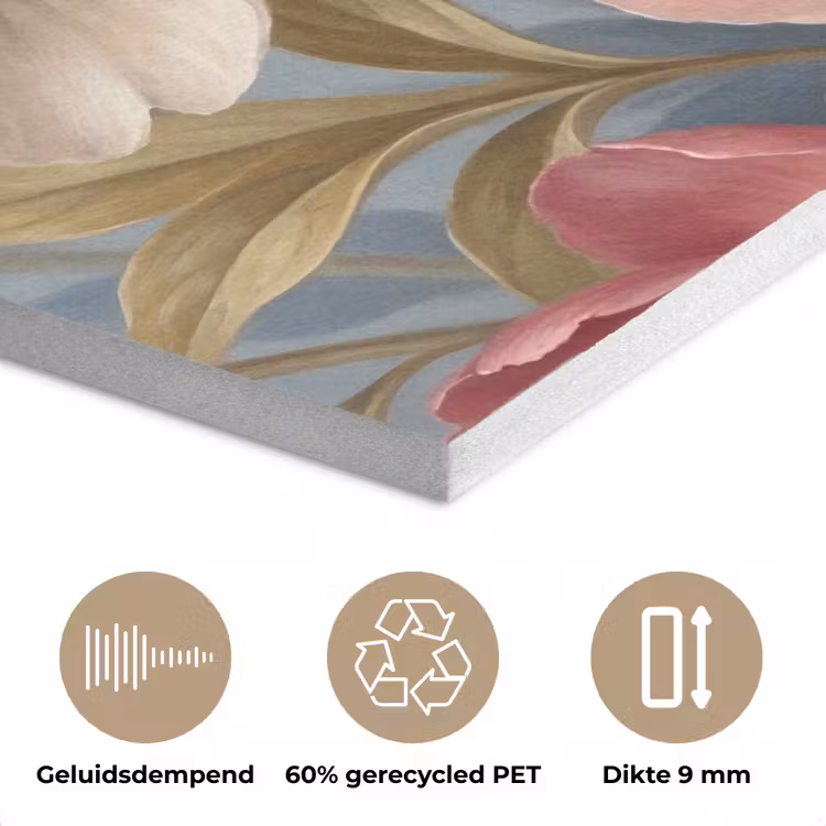 Bloemen - Roze - Beige - Modern - Natuur PET vilt klein -closeup_NL