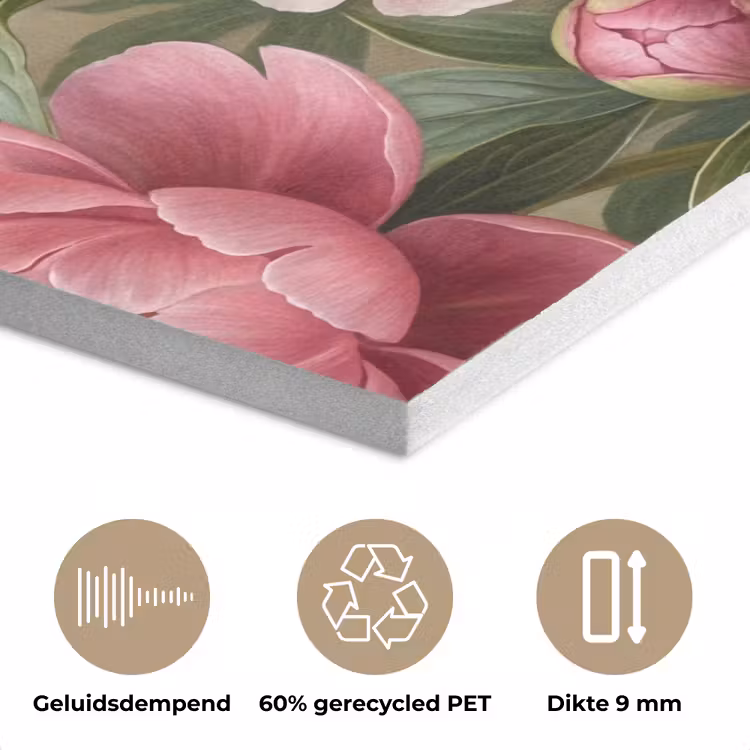 Bloemen - Roze - Klassiek - Gedetailleerd - Natuur PET vilt klein -closeup_NL