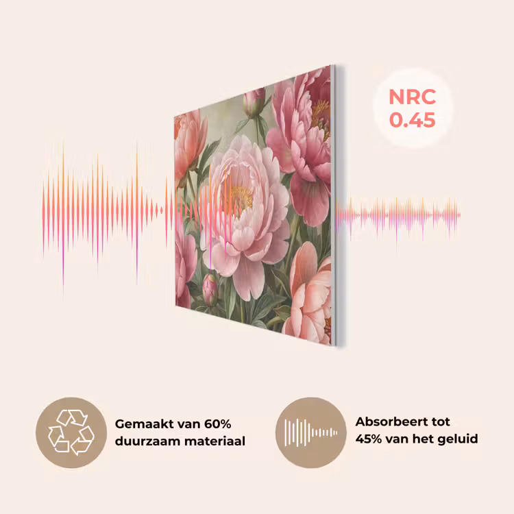 Bloemen - Roze - Klassiek - Gedetailleerd - Natuur PET vilt klein -USP_NL