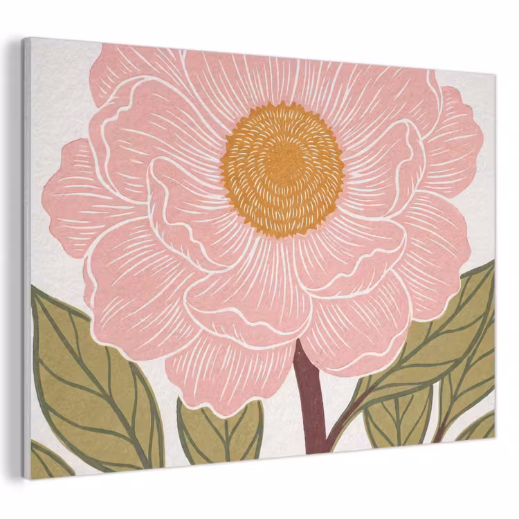 Acoustic Panel - Flowers - Pink - Illustration - Bloemen - Roze - Illustratie PET vilt klein