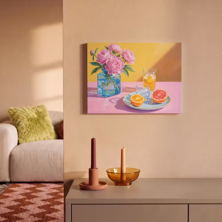 Acoustic Panel - Flowers - Pink - Modern - Bloemen - Roze - Modern PET vilt klein
