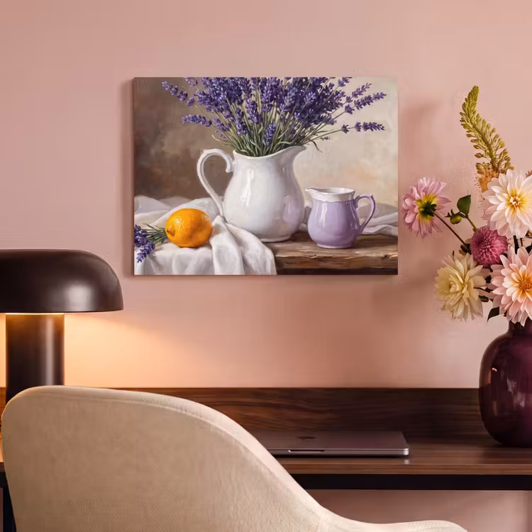 Acoustic Panel - Flowers - Still Life - Purple - Bloemen - Stilleven - Paars PET vilt klein