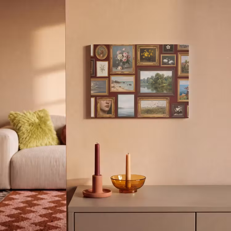 Bloemen - Vaas - Klassiek - Kunst - Rood PET vilt klein -sfeer1