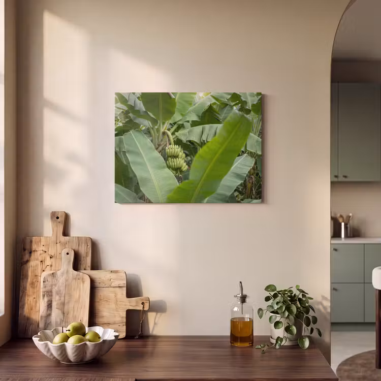 Eten - Bananen - Plantage - Groen PET vilt klein -sfeer2