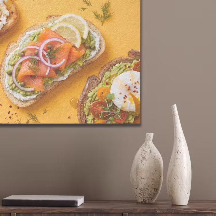 Eten - Brood - Ontbijt - Modern - Kleurrijk PET vilt klein -sfeer6_closeup