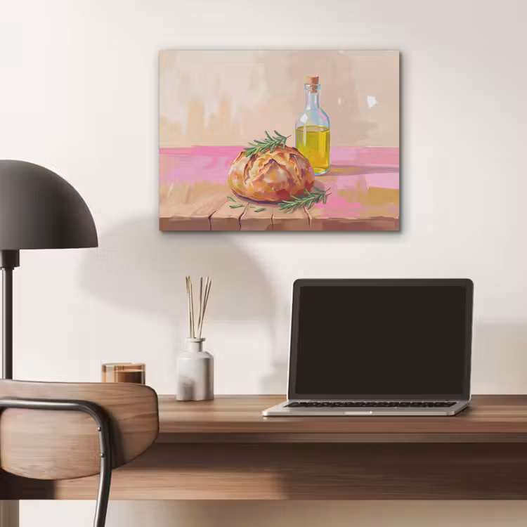 Eten - Brood - Olijfolie - Abstract - Keuken PET vilt klein -sfeer5