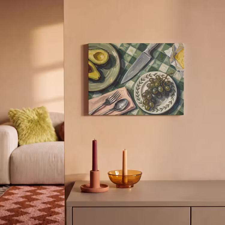 Eten - Ontbijt - Tafel - Modern - Groen PET vilt klein -sfeer1