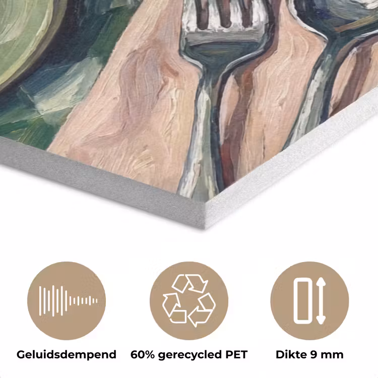 Eten - Ontbijt - Tafel - Modern - Groen PET vilt klein -closeup_NL