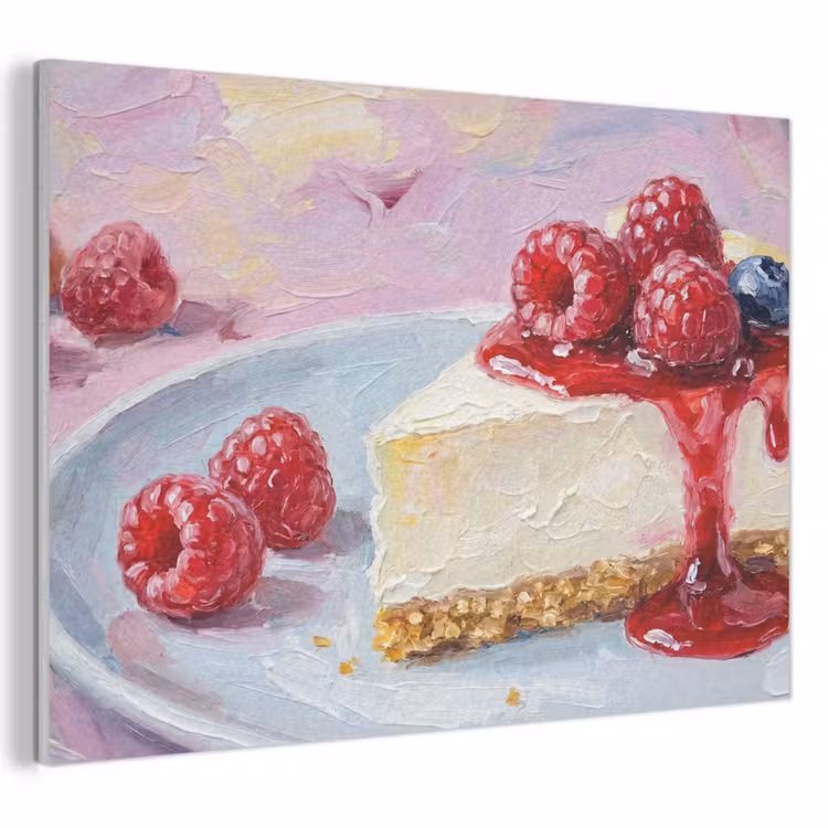 Eten - Cheesecake - Bessen - Abstract - Roze PET vilt klein -3d