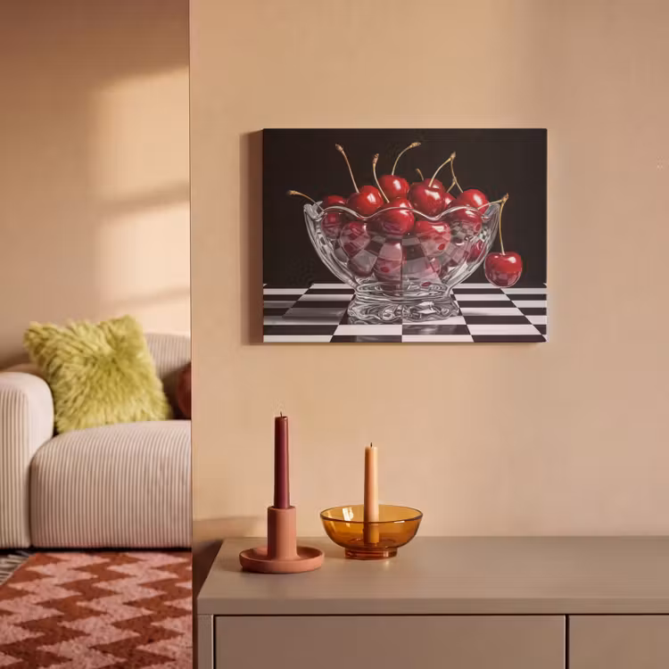 Acoustic Panel - Food - Cherries - Red - Eten - Kersen - Rood PET vilt klein