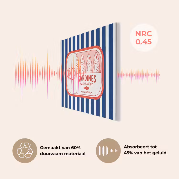 Eten - Vis - Blik - Illustratie - Rood PET vilt klein -USP_NL