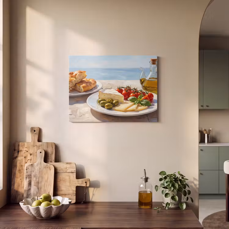 Eten - Middellandse Zee - Natuur - Geschilderd PET vilt klein -sfeer2