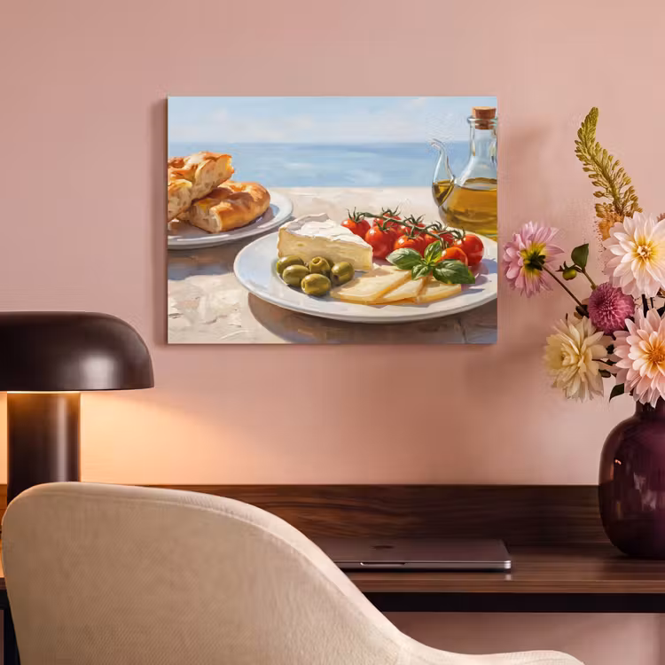 Eten - Middellandse Zee - Natuur - Geschilderd PET vilt klein -sfeer3