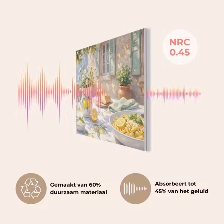Eten - Terras - Zomer - Geschilderd - Geel PET vilt klein -USP_NL