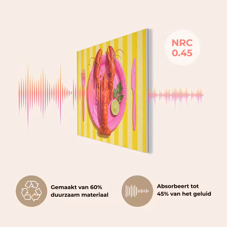Eten - Roze - Geel - Modern - Culinaire PET vilt klein -USP_NL