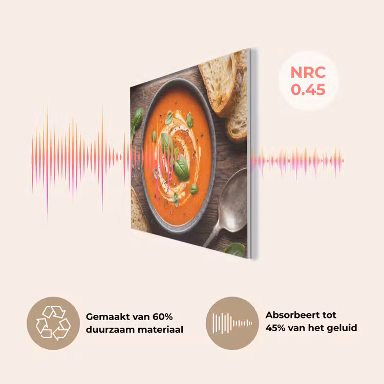 Eten - Soep - Basilicum - Rustiek - Rood PET vilt klein -USP_NL