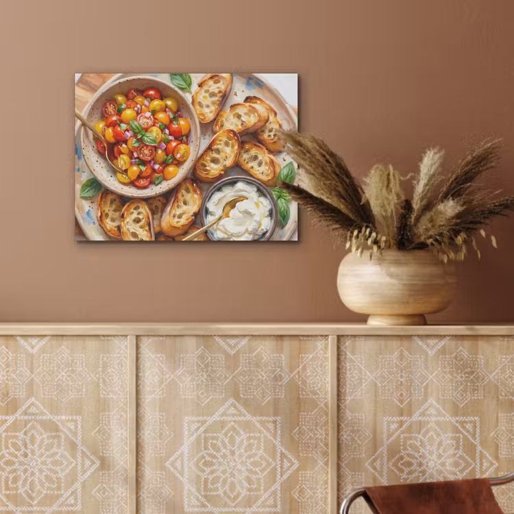 Eten - Tomaat - Brood - Kleurrijk - Keuken PET vilt klein -sfeer4