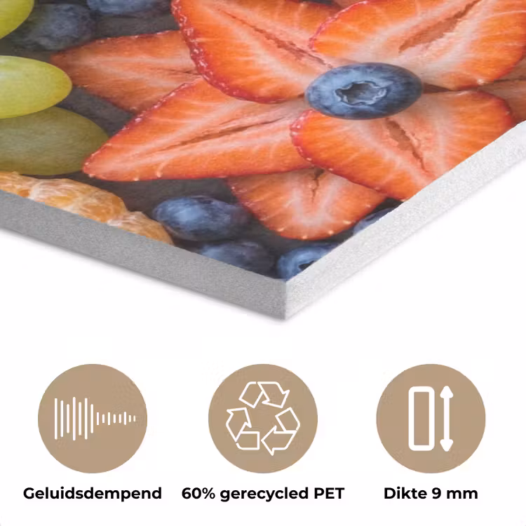 Fruit - Arrangement - Gezond - Kleurrijk - Eten PET vilt klein -closeup_NL