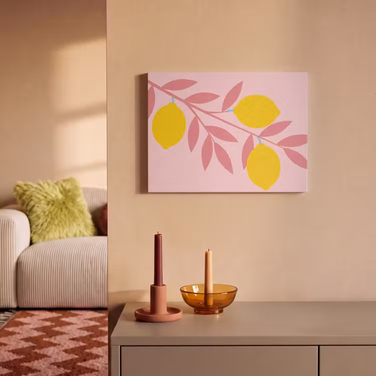 Fruit - Tak - Natuur - Abstract - Roze PET vilt klein -sfeer1