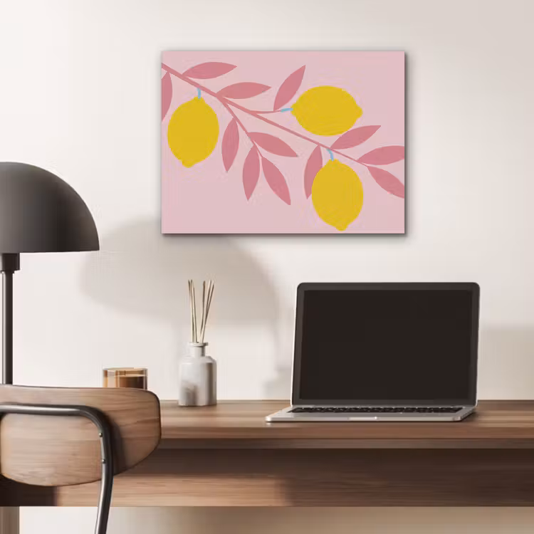 Fruit - Tak - Natuur - Abstract - Roze PET vilt klein -sfeer5