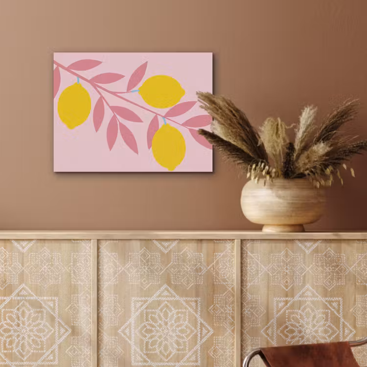 Fruit - Tak - Natuur - Abstract - Roze PET vilt klein -sfeer4