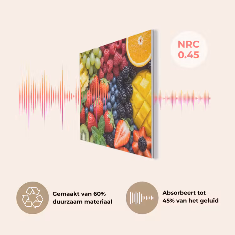 Fruit - Vers - Kleurrijk - Eten PET vilt klein -USP_NL