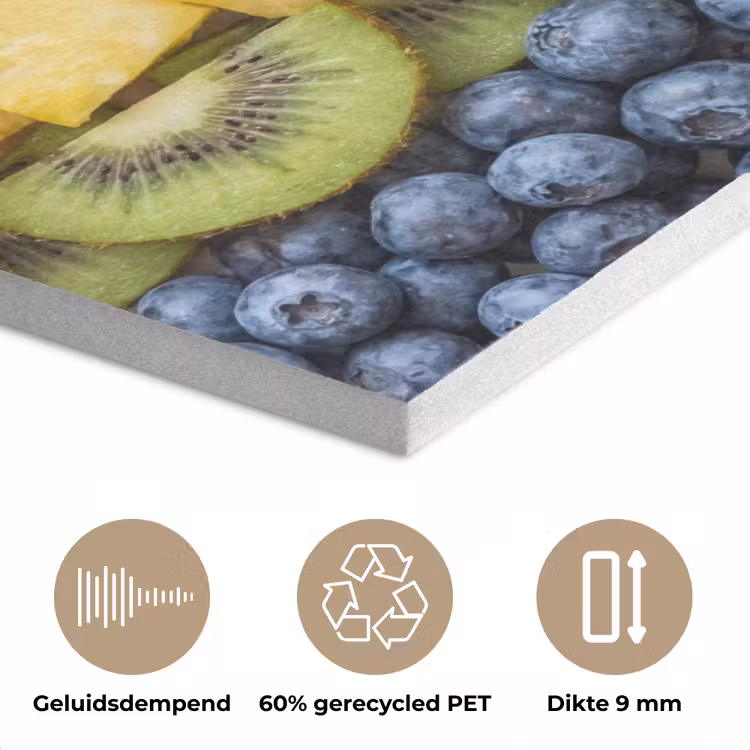 Fruit - Regenboog - Gezond - Kleurrijk PET vilt klein -closeup_NL