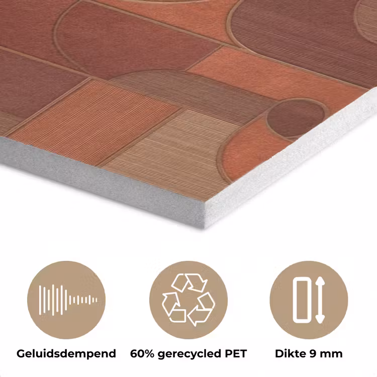 Geometrisch - Abstract - Textuur - Bruin PET vilt klein 837 -closeup_NL