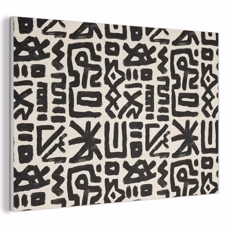Geometrisch - Figuren - Zwart PET vilt klein 837 -3d