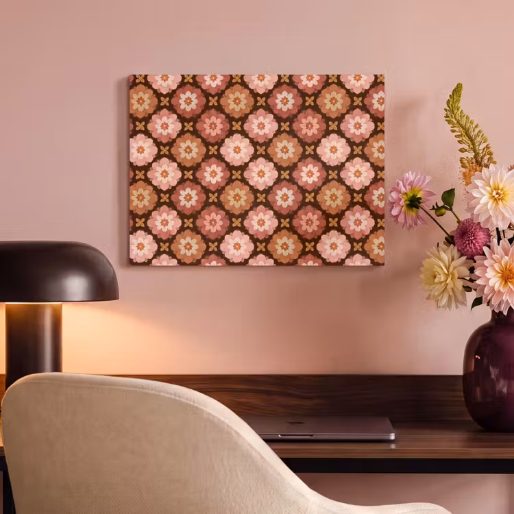 Geometrisch - Bloemen - Kleurrijk PET vilt klein 837 -sfeer3