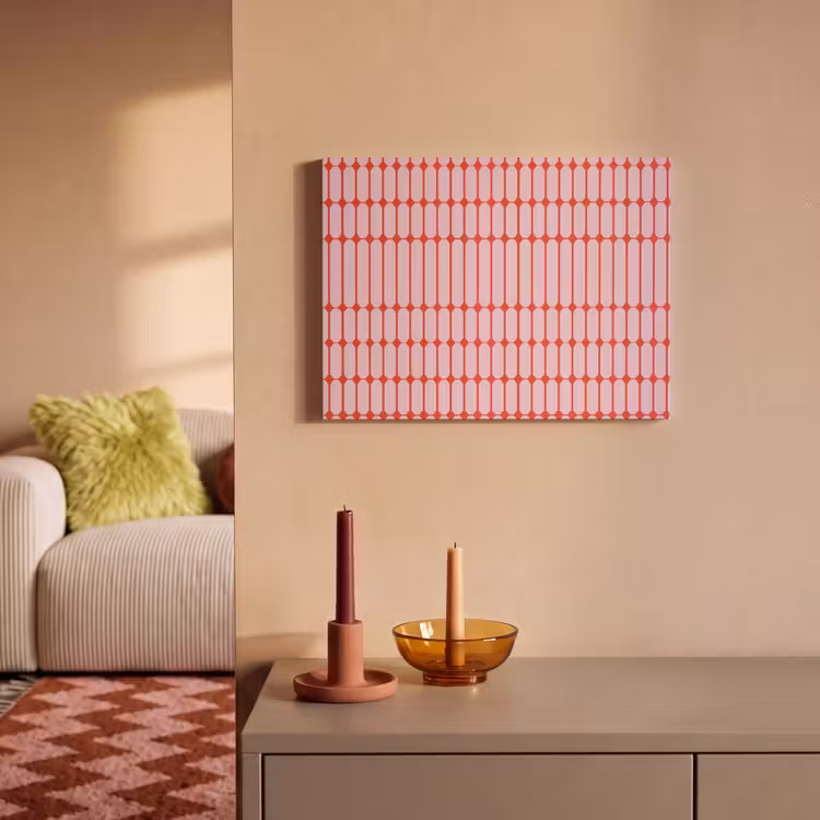 Geometrisch - Minimalistisch - Rood - Roze PET vilt klein 837 -sfeer1