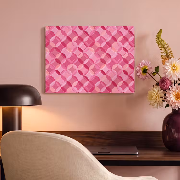 Geometrisch - Mozaïek - Modern - Roze PET vilt klein 837 -sfeer3