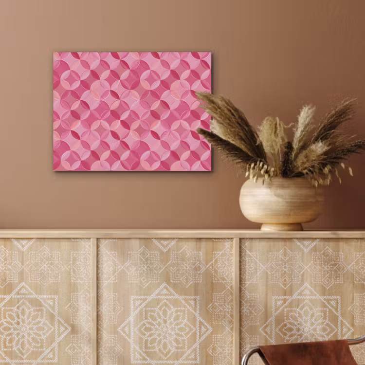 Geometrisch - Mozaïek - Modern - Roze PET vilt klein 837 -sfeer4