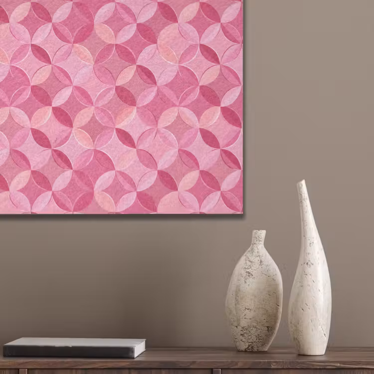 Geometrisch - Mozaïek - Modern - Roze PET vilt klein 837 -sfeer6_closeup