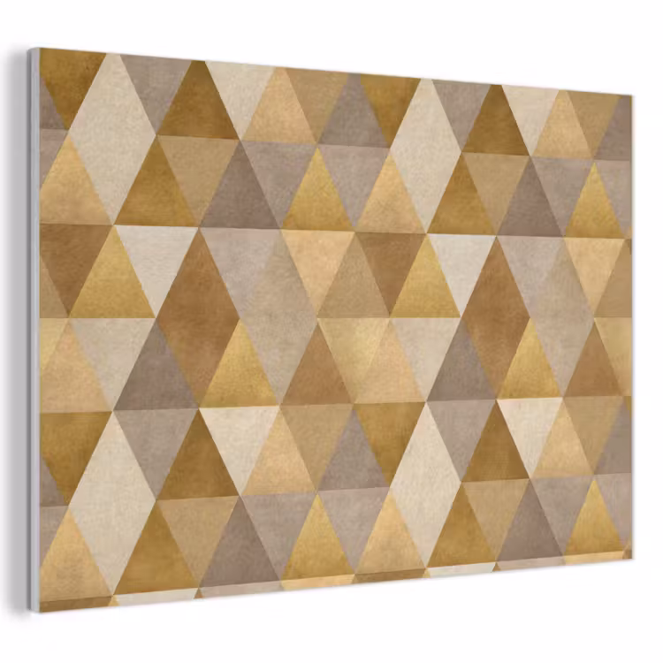 Geometrisch - Driehoek - Goud PET vilt klein 837 -3d