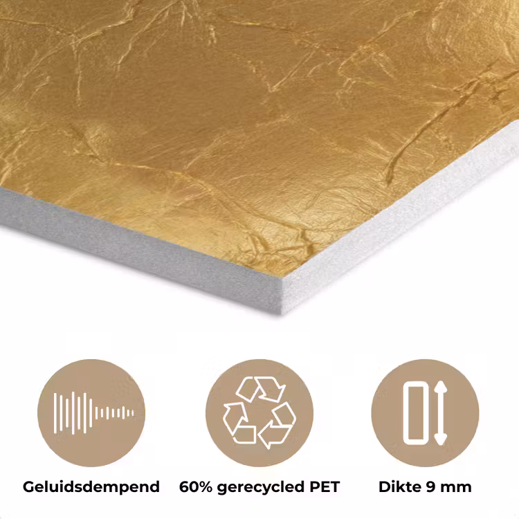 Bladgoud - Vintage - Textuur - Warm Goud PET vilt klein 837 -closeup_NL