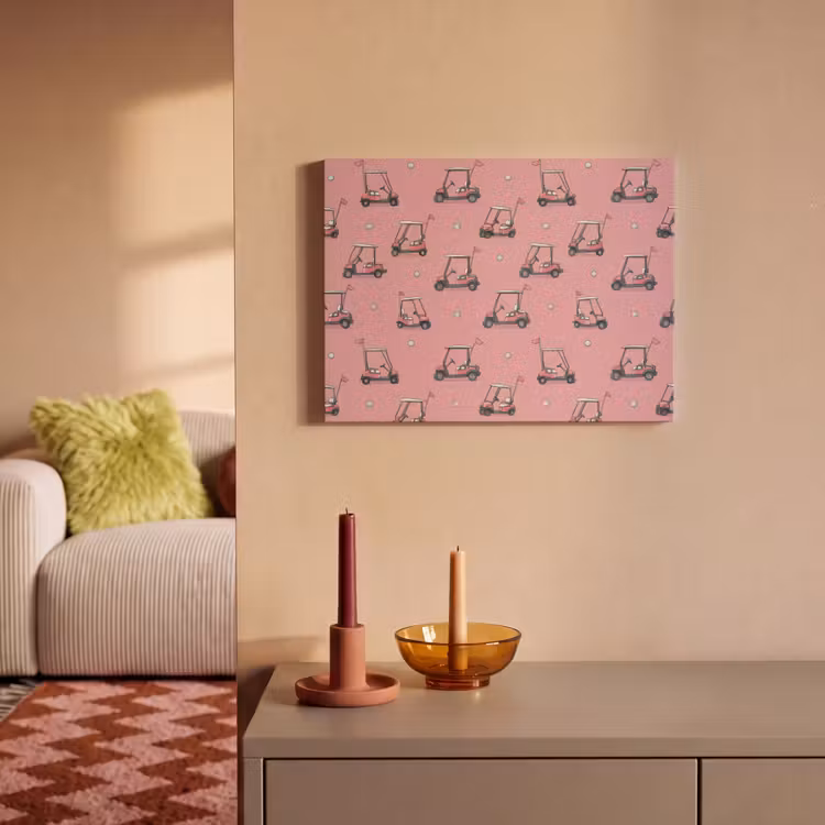 Golfkar - Retro - Roze PET vilt klein 837 -sfeer1
