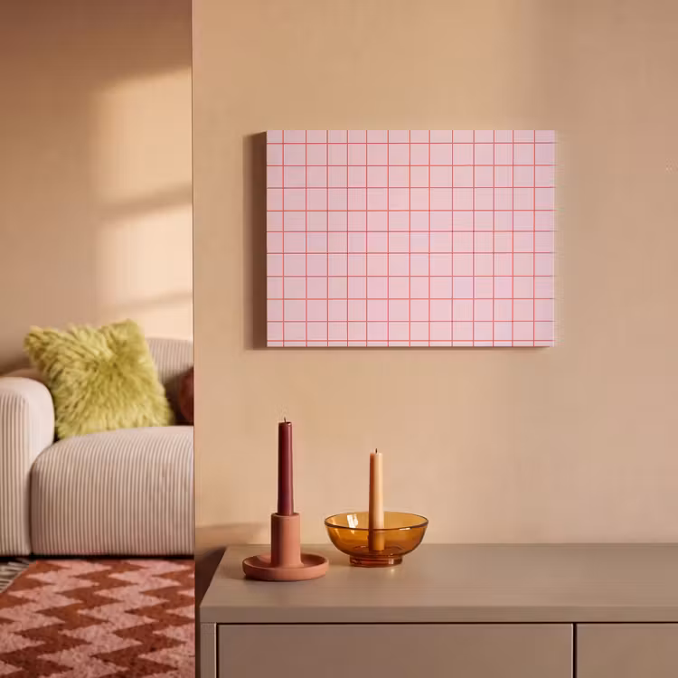 Raster - Patroon - Roze PET vilt klein 837 -sfeer1