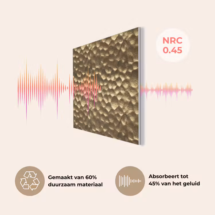 Gehamerd - Reliëf - Textuur - Bronsgoud PET vilt klein 837 -USP_NL