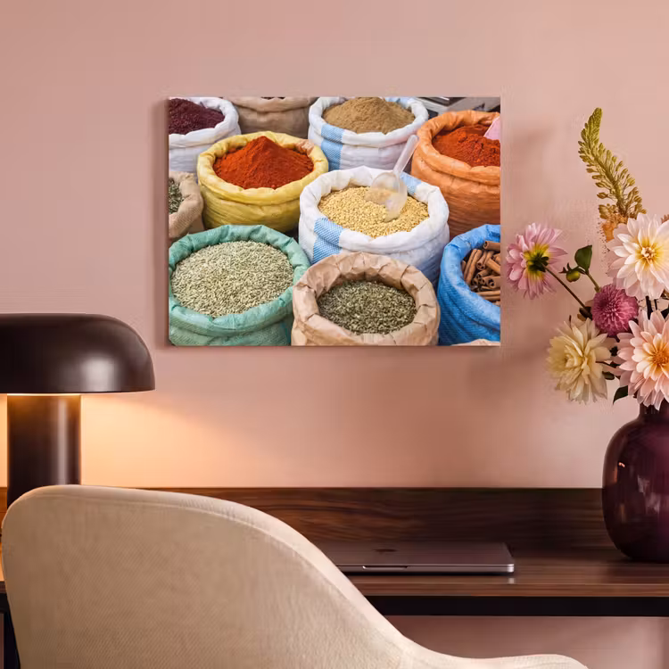 Acoustic Panel - Herbs - Bags - Market - Kruiden - Zakken - Markt PET vilt klein