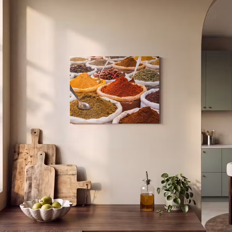 Acoustic Panel - Herbs - Market - Food - Kruiden - Markt - Eten PET vilt klein